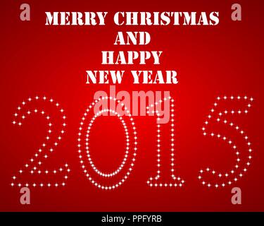 Red Happy New Year 2015 Background Stock Vector Image & Art - Alamy