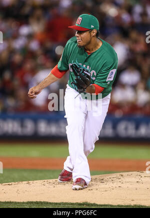 Yovani Gallardo pitcher inicial de Mexico, durante el partido de Mexico vs Italia,Clásico Mundial de Beisbol en el Estadio de Charros de Jalisco. Gua Stock Photo