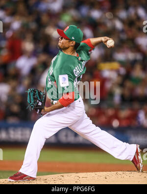 Yovani Gallardo pitcher inicial de Mexico, durante el partido de Mexico vs Italia,Clásico Mundial de Beisbol en el Estadio de Charros de Jalisco. Gua Stock Photo