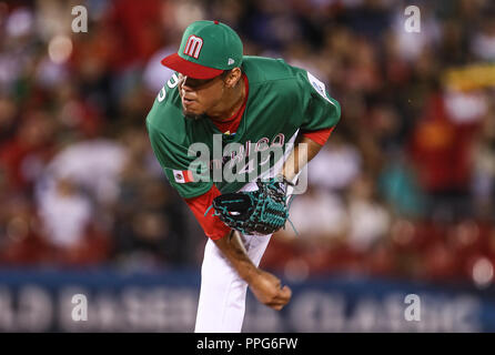 Yovani Gallardo pitcher inicial de Mexico, durante el partido de Mexico vs Italia,Clásico Mundial de Beisbol en el Estadio de Charros de Jalisco. Gua Stock Photo