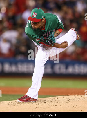 Yovani Gallardo pitcher inicial  de Mexico, durante el partido de Mexico vs Italia,Clásico Mundial de Beisbol en el Estadio de Charros de Jalisco. Gua Stock Photo