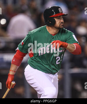 Adrian Gonzalez de MExico Mexico, durante el partido de Mexico vs Italia,Clásico Mundial de Beisbol en el Estadio de Charros de Jalisco. Guadalajara Stock Photo