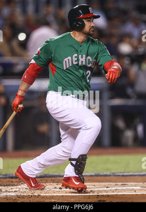 Adrian Gonzalez de MExico Mexico, durante el partido de Mexico vs Italia,Clásico Mundial de Beisbol en el Estadio de Charros de Jalisco. Guadalajara Stock Photo