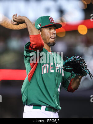 Yovani Gallardo pitcher inicial de Mexico, durante el partido de Mexico vs Italia,Clásico Mundial de Beisbol en el Estadio de Charros de Jalisco. Gua Stock Photo