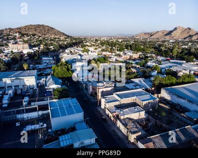 Downtown Hermosillo. Downtown Hermosillo Sonora. Panoramic view. Aerial view. (Photo: Luis Gutierrez) Stock Photo