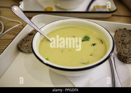Typical Ghent soup, hot lunch detail Stock Photo