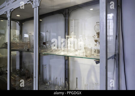 Antique hospital objects, detail of medicine objects Stock Photo