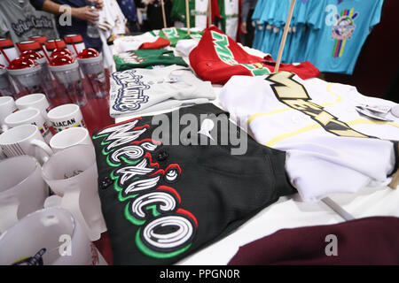 Detail of souvenirs caps and jersey of teams of Alazanes de Granma