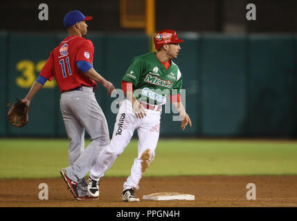 Acción, during Caribbean Series game in Culiacan, Mexico, Wednesday, Feb. 1, 2017. (AP Photo / Luis Gutierrez) Stock Photo