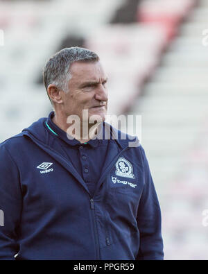 Bournemouth, UK. 25th September 2018.   Blackburn Rovers manager Tony Mowbray prior to the EFL Carabao Cup 1/16-Final match between AFC Bournemouth and Blackburn Rovers at the Vitality Stadium, Bournemouth, England on 25 September 2018. Photo by Simon Carlton.  Editorial use only, license required for commercial use. No use in betting, games or a single club/league/player publications. Credit: UK Sports Pics Ltd/Alamy Live News Stock Photo