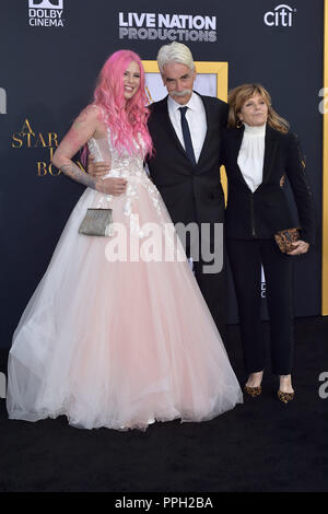 Cleo Cole Elliott, Sam Elliott and Katharine Ross attending the 'A Star Is Born' premiere at The Shrine Auditorium on September 24, 2018 in Los Angeles, California. | usage worldwide Stock Photo