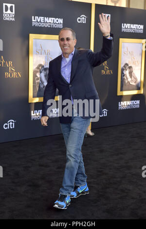 Los Angeles, California. 24th Sep, 2018. Jerry Seinfeld attending the 'A Star Is Born' premiere at The Shrine Auditorium on September 24, 2018 in Los Angeles, California. | usage worldwide Credit: dpa/Alamy Live News Stock Photo