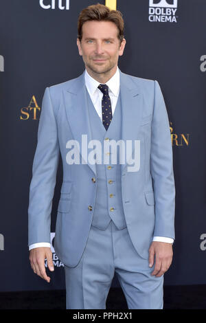 Los Angeles, California. 24th Sep, 2018. Bradley Cooper attending the 'A Star Is Born' premiere at The Shrine Auditorium on September 24, 2018 in Los Angeles, California. | usage worldwide Credit: dpa/Alamy Live News Stock Photo