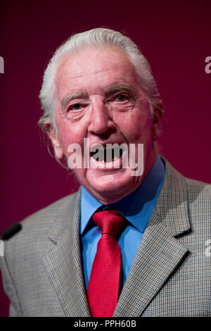 Liverpool, UK. 26th September 2018. Dennis Skinner, Labour MP for Bolsover speaks at the Labour Party Conference in Liverpool. © Russell Hart/Alamy Live News. Stock Photo