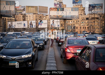 cairo-egypt-20th-sep-2018-an-ambulance-is-seen-stuck-in-a-traffic