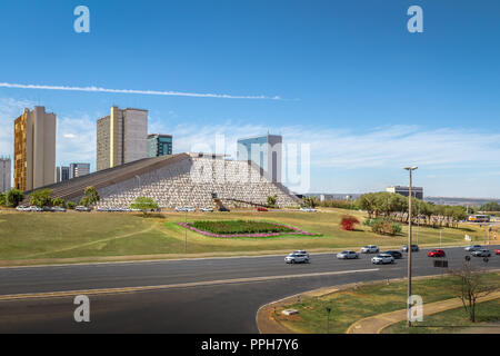 Monumental Axis Avenue view - Brasilia, Distrito Federal, Brazil Stock Photo