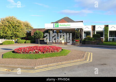 Holiday Inn entrance exterior , Garforth, Leeds , West Yorkshire Stock Photo