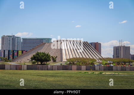 Claudio Santoro National Theater - Brasilia, Distrito Federal, Brazil Stock Photo