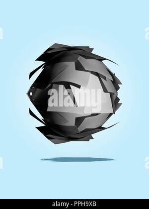 Ball made of gray Post It notes concept Stock Photo