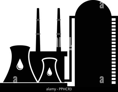 Isolated oil energy plant icon Stock Vector