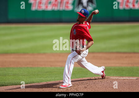 John Brownell pitcher inicial de Puerto Rico , durante el partido de beisbol de la Serie del Caribe entre Republica Dominicana vs Puerto Rico en el Nu Stock Photo