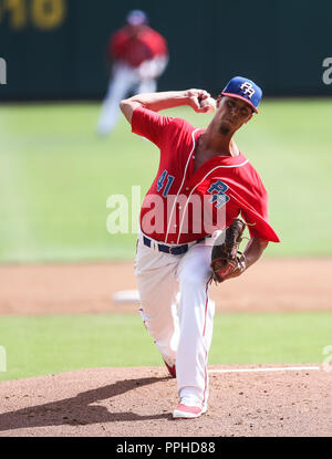 John Brownell pitcher inicial de Puerto Rico , durante el partido de beisbol de la Serie del Caribe entre Republica Dominicana vs Puerto Rico en el Nu Stock Photo