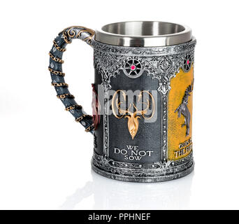 Official authorized tankard from Game of Thrones series Stock Photo