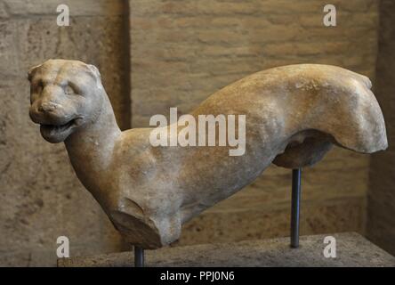 Greek art. Female Panther. About 380 BC. Glyptothek. Munich. Germany. Stock Photo