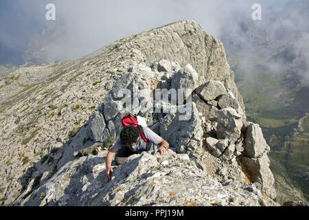 Morro d'en Pelut, 1319 metros. Escorca.Sierra de Tramuntana.Mallorca.Islas Baleares. España. Stock Photo