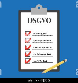 GDPR compliance Stock Vector