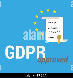 GDPR compliance Stock Vector