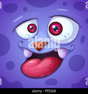Cartoon funny, cute monster character. Halloween illustration. Stock Vector