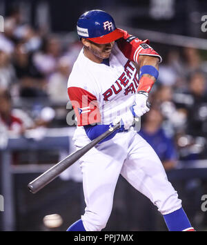 , durante el partido entre Puerto Rico contra Venezuela, World Baseball Classic  en estadio Charros de Jalisco en Zapopan, Mexico.  March 10, 2017. (A Stock Photo