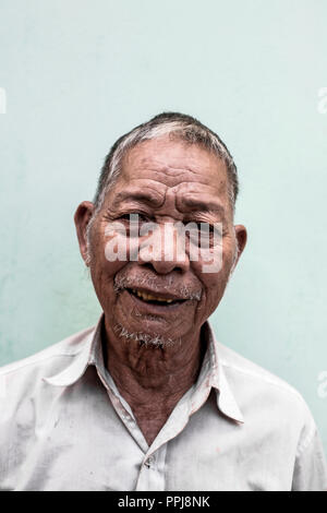 Portrait of elderly Vietnamese man Stock Photo