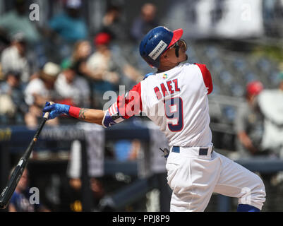 Javier Baez de Puerto Rico, smile durante el World Baseball Classic en  estadio Charros de Jalisco en Guadalajara, Jalisco, Mexico. Marzo 10, 2017  Stock Photo - Alamy