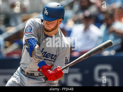 Alex Verdugo de los Dodgers, durante el partido de beisbol de los