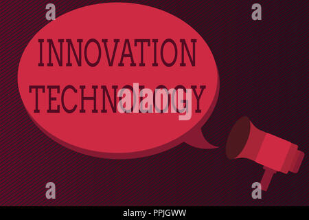 Word writing text Innovation Technology. Business concept for New Idea or Method of Technical or Scientific nature. Stock Photo