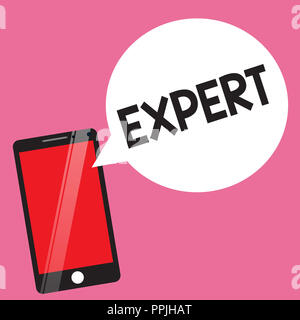 Handwriting text Expert. Concept meaning person who is very knowledgeable about or skilful in particular area. Stock Photo