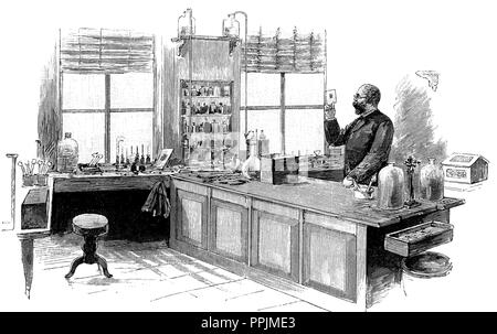 Robert Koch In His Laboratory Stock Photo - Alamy