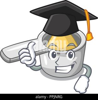 Graduation character measuring spoon for cooking food Stock Vector