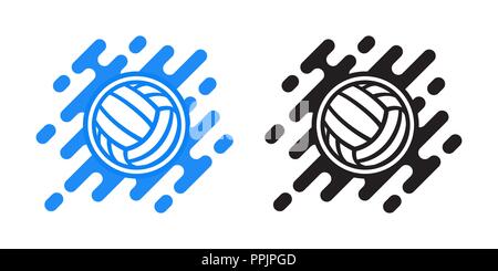 Volleyball ball vector icon isolated on white. Water polo ball vector icon. Sport logo. Stock Vector