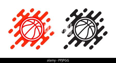 Basketball ball vector icon isolated on white background. Basketball logo design. Sport logo. Stock Vector