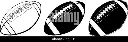 American football ball isolated on white background vector illustration Stock Vector
