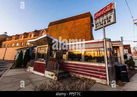 Milford Diner   Milford, Connecticut, USA Stock Photo