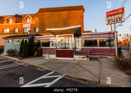 Milford Diner   Milford, Connecticut, USA Stock Photo