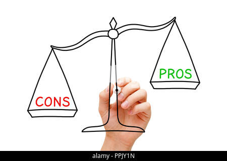 cons pros concept advantage disadvantage alamy sketching marker isolated transparent scale than hand board