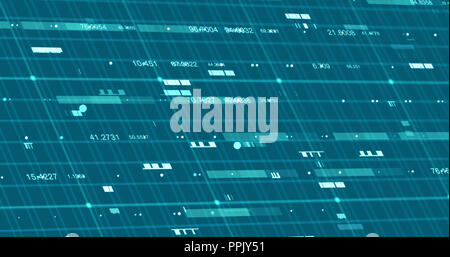 Abstract digital network data background, 3D rendering Stock Photo
