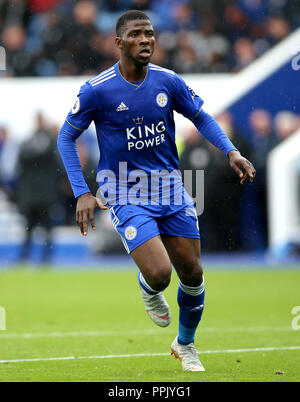Leicester City's Kelechi Iheanacho during the Premier League match at the King Power Stadium, Leicester. Stock Photo