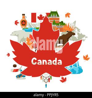 Canada background design. Stock Vector