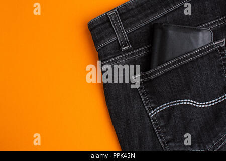 The Texture Of The Denim Is Stitched With Orange Thread, Texture, Jeans  Closeup Stock Photo, Picture and Royalty Free Image. Image 121847313.